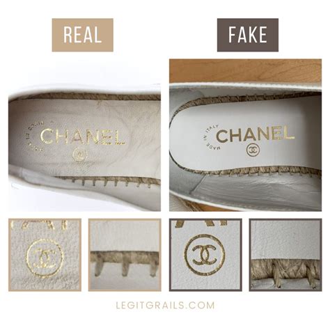 authentic chanel espadrilles vs fake|Chanel espadrilles size chart.